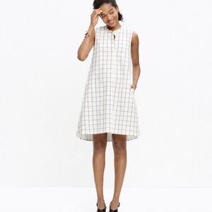 Madewell Grid Check Print Dress size small - windowpane